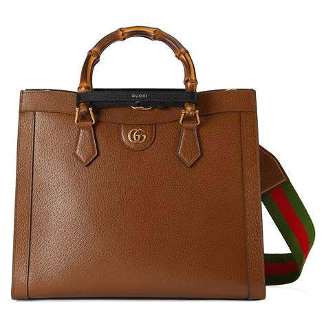 cuir brown gucci|Gucci Diana medium tote bag in cuir leather .